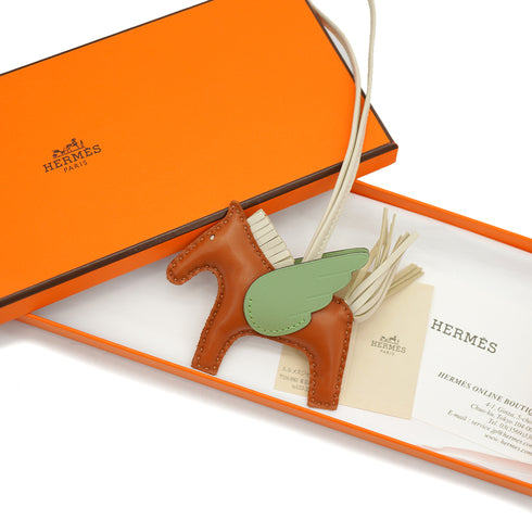 HERMES BAG CHARM RODEO PEGASUS PM GOLD CRAIE VERT CRIQUET 2023 B STAMP 90341464