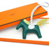 HERMES BAG CHARM RODEO PM MALACHITE BLEUBRUM JAUNE BOURGEON 2021 Z STAMP AGNEAU MILO 90345995
