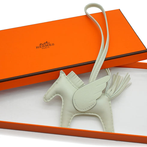 HERMES BAG CHARM RODEO PEGASUS PM VERT PEPPERMINT AGNEAU MILO VEAU SWIFT 2023 B STAMP 90343337