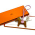 HERMES BAG CHARM RODEO PM SESAMI CRAIE MAUVE SYLVESTRE AGNEAU MILO 2022 U STAMP 90325936