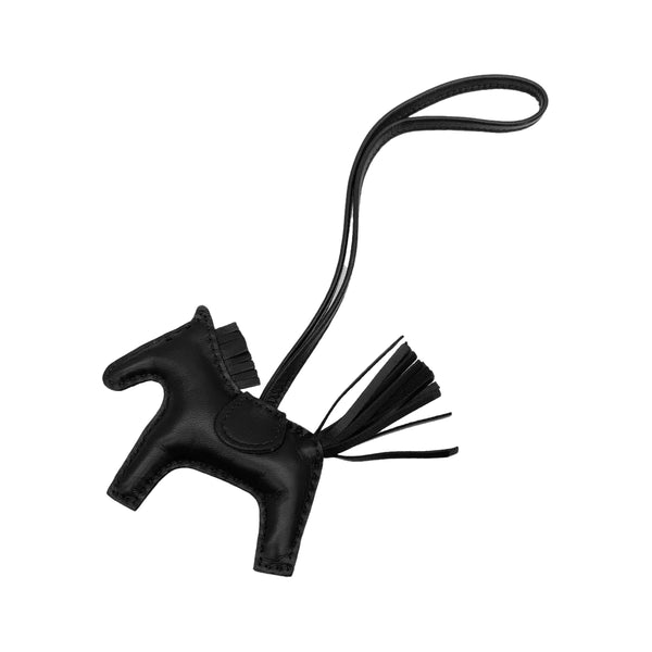 HERMES BAG CHARM RODEO PM SO BLACK 2025 K STAMP AGNEAU MILO 90325635