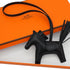 HERMES BAG CHARM RODEO PM SO BLACK AGNEAU MILO 2026 G STAMP 90347855