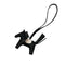 HERMES BAG CHARM RODEO PM TOUCH BLACK HIMALAYA AGNEAU MILO CROCODILE NILOTICUS MAT 2024 W STAMP 90331676
