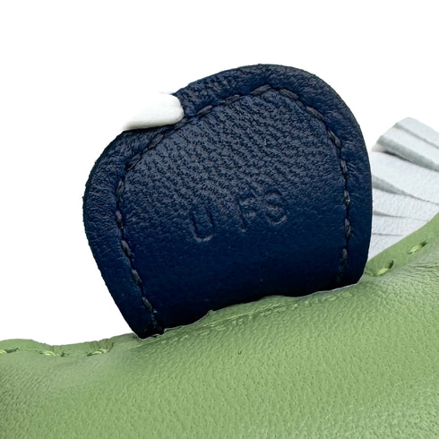 HERMES BAG CHARM RODEO PM VERT CRIQUET BLEU DE MALTE BLUE BRUME 2022 U STAMP AGNEAU MILO 90321765