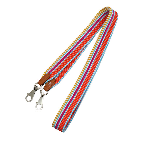 HERMES BANDOULIERE SANGLES CAVAL 25MM SHOULDER STRAP MULTICOLOR TOILE SWIFT 2018 C 90347163