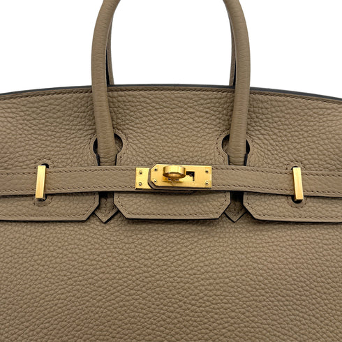 HERMES BIRKIN 25 BEIGE MARFA TOGO HAND BAG 2024 W STAMP GOLD HARDWARE 90325351
