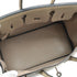 HERMES BIRKIN 25 BEIGE TAURILLON CLEMENCE HAND BAG 2010 SQUARE N PALLADIUM HARDWARE 90351040
