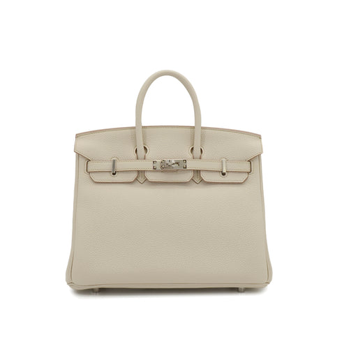 HERMES BIRKIN 25 BETON TOGO HAND BAG 2025 K STAMP PALLADIUM HARDWARE 90340493
