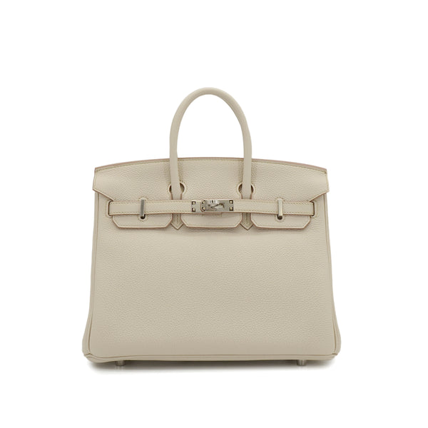 HERMES BIRKIN 25 BETON TOGO HAND BAG 2025 K STAMP PALLADIUM HARDWARE 90340493