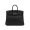 HERMES BIRKIN 25 BLACK TAURILLON CLEMENCE HAND BAG 2010 SQUARE N PALLADIUM HARDWARE 90312935
