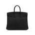 HERMES BIRKIN 25 BLACK TAURILLON CLEMENCE HAND BAG 2010 SQUARE N PALLADIUM HARDWARE 90312935