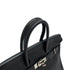 HERMES BIRKIN 25 BLACK TAURILLON CLEMENCE HAND BAG 2010 SQUARE N PALLADIUM HARDWARE 90312935
