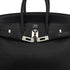 HERMES BIRKIN 25 BLACK TAURILLON CLEMENCE HAND BAG 2010 SQUARE N PALLADIUM HARDWARE 90312935
