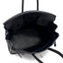 HERMES BIRKIN 25 BLACK TAURILLON CLEMENCE HAND BAG 2010 SQUARE N PALLADIUM HARDWARE 90312935