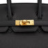 HERMES BIRKIN 25 BLACK TOGO HAND BAG 2026 G STAMP GOLD HARDWARE 90326677