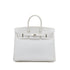 HERMES BIRKIN 25 BLANC VEAU EPSOM HAND BAG 2009 SQUARE M PALLADIUM HARDWARE 90317617