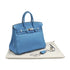 HERMES BIRKIN 25 BLEU PARADIS VEAU SWIFT HAND BAG 2015 T STAMP PALLADIUM HARDWARE 90341426