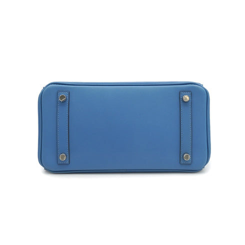 HERMES BIRKIN 25 BLEU PARADIS VEAU SWIFT HAND BAG 2015 T STAMP PALLADIUM HARDWARE 90341426