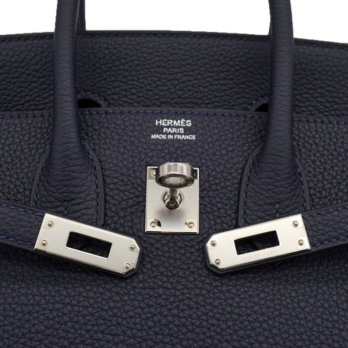 HERMES BIRKIN 25 BLUE NUIT TOGO HAND BAG 2025 K STAMP PALLADIUM HARDWARE 90327143