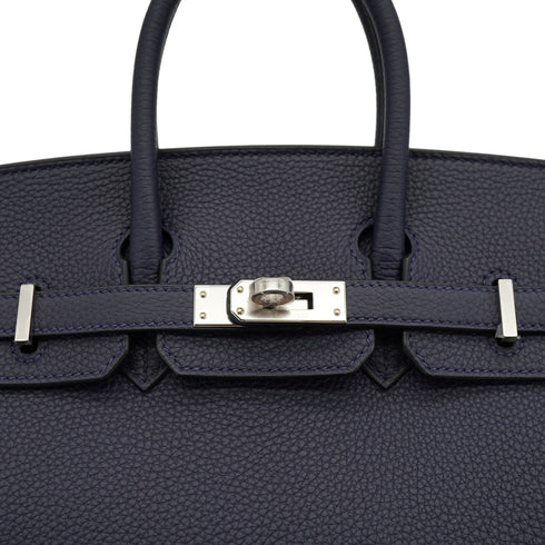 HERMES BIRKIN 25 BLUE NUIT TOGO HAND BAG 2026 G STAMP PALLADIUM HARDWARE 90326666