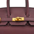 HERMES BIRKIN 25 BORDEAUX TOGO HAND BAG 2017 A STAMP GOLD HARDWARE 90332441