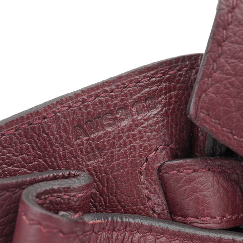 HERMES BIRKIN 25 BORDEAUX TOGO HAND BAG 2017 A STAMP GOLD HARDWARE 90332441