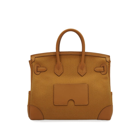 HERMES BIRKIN 25 CARGO SASEMI DESERT TOILE GOELAND VEAU SWIFT HAND BAG 2021 Z STAMP PALLADIUM HARDWARE 90348983