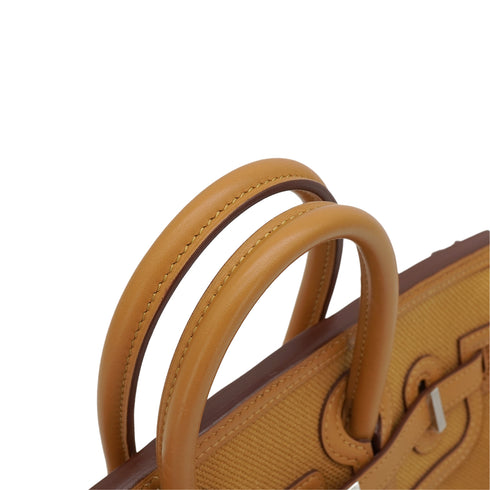 HERMES BIRKIN 25 CARGO SASEMI DESERT TOILE GOELAND VEAU SWIFT HAND BAG 2021 Z STAMP PALLADIUM HARDWARE 90348983