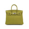 HERMES BIRKIN 25 CHARTREUSE CHEVRE HAND BAG 2004 SQUARE H PALLADIUM HARDWARE 90312929
