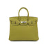 HERMES BIRKIN 25 CHARTREUSE CHEVRE HAND BAG 2004 SQUARE H PALLADIUM HARDWARE 90312929