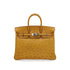 HERMES BIRKIN 25 CHESTNUT OSTRICH HAND BAG 2013 SQUARE Q PALLADIUM HARDWARE 90351837