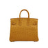 HERMES BIRKIN 25 CHESTNUT OSTRICH HAND BAG 2013 SQUARE Q PALLADIUM HARDWARE 90351837
