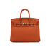 HERMES BIRKIN 25 CUIVRE TOGO HAND BAG 2016 X STAMP GOLD HARDWARE 90334124