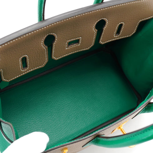 HERMES BIRKIN 25 ETOUPE CACTUS CHEVRE HAND BAG 2020 Y STAMP SPO GOLD HARDWARE 90327313