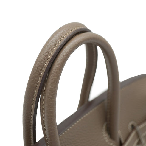 HERMES BIRKIN 25 ETOUPE TOGO HAND BAG 2010 SQUARE N PALLADIUM HARDWARE 90334865
