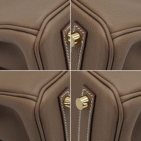 HERMES BIRKIN 25 ETOUPE TOGO HAND BAG 2026 G STAMP GOLD HARDWARE 90335831