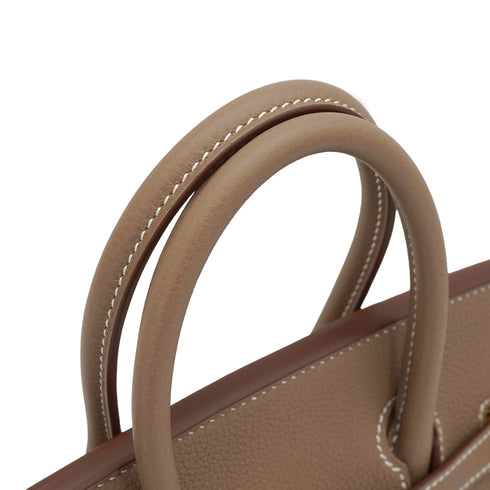 HERMES BIRKIN 25 ETOUPE TOGO HAND BAG 2026 G STAMP GOLD HARDWARE 90335831