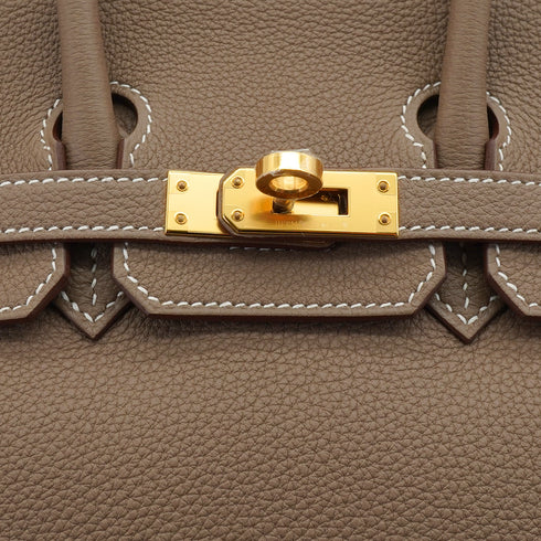 HERMES BIRKIN 25 ETOUPE TOGO HAND BAG 2026 G STAMP GOLD HARDWARE 90335831