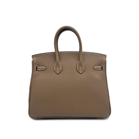 HERMES BIRKIN 25 ETOUPE TOGO HAND BAG 2026 G STAMP GOLD HARDWARE 90327183