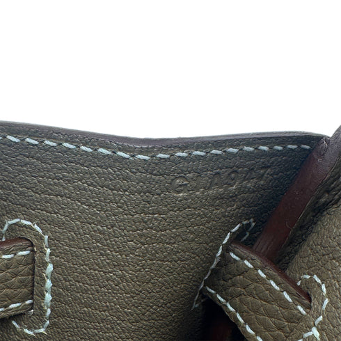 HERMES BIRKIN 25 ETOUPE TOGO HAND BAG 2026 G STAMP GOLD HARDWARE 90327183