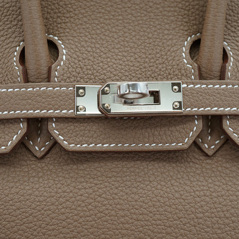 HERMES BIRKIN 25 ETOUPE TOGO HAND BAG 2026 G STAMP PALLADIUM HARDWARE 90335565