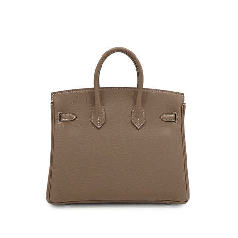 HERMES BIRKIN 25 ETOUPE TOGO HAND BAG 2026 G STAMP PALLADIUM HARDWARE 90327142