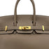 HERMES BIRKIN 25 ETOUPE VEAU SWIFT HAND BAG 2016 X STAMP GOLD HARDWARE 90318622