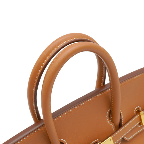 HERMES BIRKIN 25 GOLD SWIFT HAND BAG 2014 SQUARE R GOLD HARDWARE 90350600
