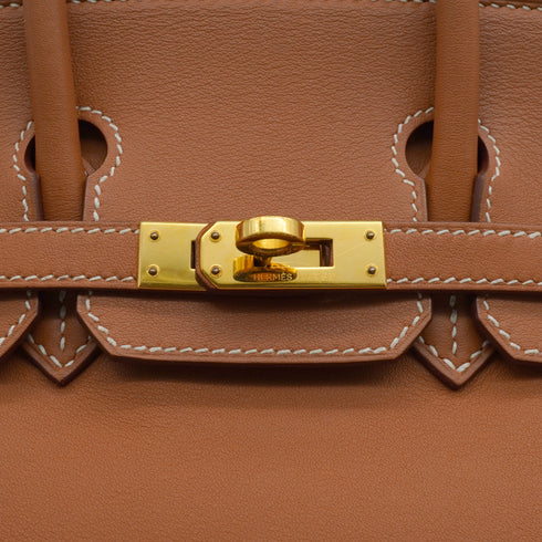 HERMES BIRKIN 25 GOLD SWIFT HAND BAG 2014 SQUARE R GOLD HARDWARE 90350600