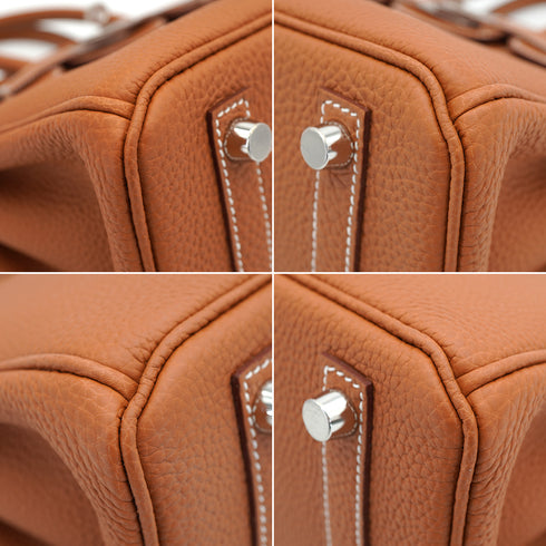 HERMES BIRKIN 25 GOLD TOGO HAND BAG 2025 K STAMP PALLADIUM HARDWARE 90335822