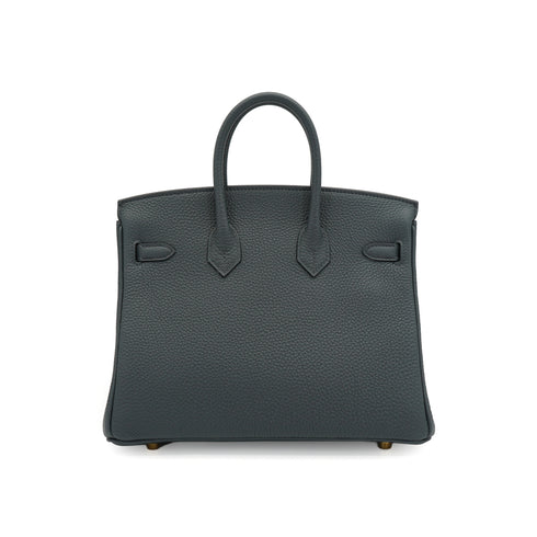 HERMES BIRKIN 25 GRIS MISTY TOGO HAND BAG 2024 W STAMP PERMABRASS GOLD HARDWARE 90335781