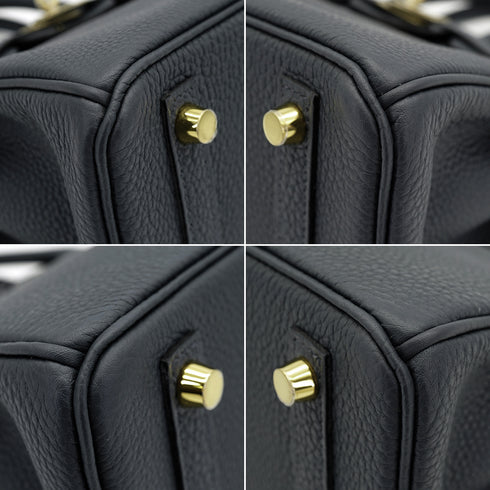HERMES BIRKIN 25 GRIS MISTY TOGO HAND BAG 2024 W STAMP PERMABRASS GOLD HARDWARE 90335781