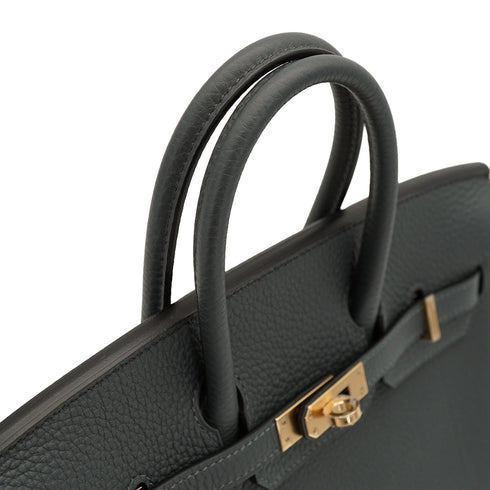 HERMES BIRKIN 25 GRIS MISTY TOGO HAND BAG 2024 W STAMP PERMABRASS GOLD HARDWARE 90335781