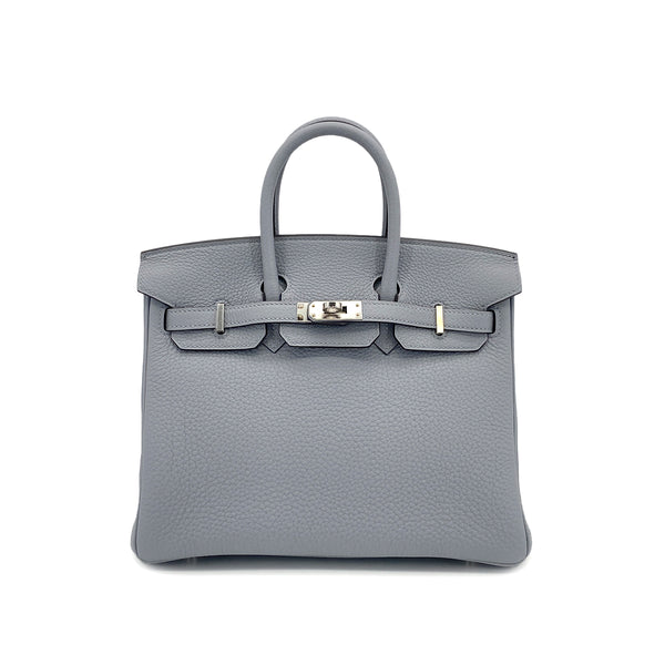 HERMES BIRKIN 25 GRIS PANTIN TOGO HAND BAG 2025 K STAMP PALLADIUM HARDWARE 90323482